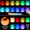 Veilleuses 13 couleurs changeantes lampe de table lampes de chevet pour chambre tactile veilleuse RGB télécommande réglable USB salle rechargeable P230325