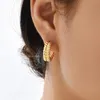 Hoop Earrings & Huggie Texture Braided Gold Metal For Women Small Circle Twist Ear Hoops Couple Gifts Fashion JewelryHoop Mill22