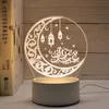 Veilleuses EID Mubarak Lampe Décorative USB Fonctionne LED 3D Veilleuse Musulman Ramadan Festival Table Ornements Chambre Décor EID Fournitures P230331