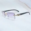 Designer de luxe lunettes de soleil de mode 20% de réduction sur la marque hommes cadres en bois blanc noir corne de buffle lunettes de soleil amateurs de mode lunettes en bois