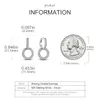 De nieuwe populaire Pandora 925 sterling zilveren glinsterende oorbellen zijn geschikt voor dames ronde cirkel oorbellen sieraden cadeau modeaccessoires