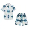 Testes masculinos Hawaii Floral Print Suit