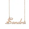 Pendant Necklaces Sandra Name Necklace Custom For Women Girls Friends Birthday Wedding Christmas Mother Days Gift