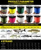 Accessoires de pêche JOF 4 brins fil tissé 1000M 500M 300M 100M PE ligne de pêche tressée Multifilament lisse fort 18 28 35 40 50 60 80LB 120LB P230325