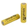 Topkwaliteit Ultrafire 18650 Lithium-batterijen 9800 mAh 3.7V Oplaadbare batterij Geel Li-ion Bateria Geschikt voor elektronisch LED-licht Heanlamp zaklampauto speelgoed
