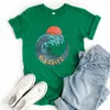 Koszulki damskie surfowanie w stylu vintage koszulki dla kobiet na plaży Tshirt swobodne topy letnie estetyczne ubrania wydruku l