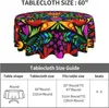 Tovaglia tovaglia rotonda messicana colorata poliestere lavabile da 60 pollici per decorazioni per pranzi di picnic in cucina