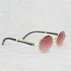 Мода Мужские солнцезащитные очки на открытом воздухе натуральные деревянные мужчины черные буйволиные бокалы Женщины для клубных оттенков деревянные круглые gafas oculos goggleskajia
