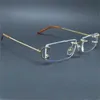 デザイナーメンズとレディースビーチカップルのサングラスメンのための透明な眼鏡を20％オフリムレス透明メンズブランド光学フレームコンピューターアイウェアガラスのframeskajia