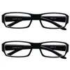 Sonnenbrillengestelle im Doppelpack, zwei Paar – 1 – 2 – 3 – 4 – 5 – 6 – Brillen für Kurzsichtige, Brillen für Herren und Damen, für Büro und Zuhause, Brillen für Kurzsichtige, Schwarz