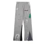 Outono inverno respingo tinta retalhos calças calças bell-bottoms sweatpants masculino feminino jogger magro ajuste