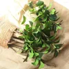 Decorative Flowers Milan Artificial Plant Real Touch Green Leaf Flower Branch Home Decoration Diy Fake Tree Accessories Garden Wall Faux 3pc