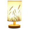 Nattlampor USB Night Light Nordic Solid Wood Led Desk Lamp Modern tygbordslampa för sovrumsdekoration Creative Gift P230325