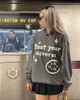 Dames hoodies sweatshirts letter planeet print hoodies dames topkwaliteit katoenen voering high street couple y2k harajuku gotic los sweatshirt goth kleding 230325