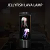 Luzes noturnas LED Lellyfish Lava Lava Colorful Bedroom Night Light Simulation Lellyfish Aquarium Tank Light for Home Bedroom Escritório Decoração P230325