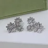 Dos boucles d'oreilles marque de beaux bijoux dames fleur de cerisier oreille pince fleur exquis fête anniversaire accessoire cadeau fille