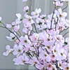 Flores decorativas grinaldas 50 cm Um monte de 6 garras artificiais Blossom Branches Home Decoration Silk Wedding Landing Cherry