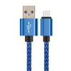 1m 3ft 2m 6ft 3m 10ft Metal Copper Micro USB Sync Sync Data Tito Cabo de carregamento de cordão Tipo-C universal para celular inteligente