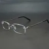 Luxury designerskie męskie okulary przeciwsłoneczne metalowy kwadrat czysty ramki mężczyźni kobiety bez krawędzi szklanki optyczne okulary okulary komputerowe