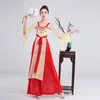 Scenkläder kinesisk traditionell qipao folkdanskläder blomma tryck elegant kostymprestanda klänning