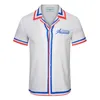 Casablanca chemise pour hommes à manches longues Ensemble pour hommes Couple de vacances à la mode impression Designer T-shirt Casual Chemise à manches courtes