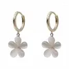 Boucles d'oreilles à tige tempérament opale pétale personnalité lumière luxe niche 2023 femmes bijoux livraison directe