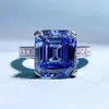 Handmade Sapphire Diamond Ring 100% Real 925 sterling silver Party Wedding band Rings for Women Men Promise Engagement Jewelry