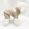 Nuovo abbigliamento per cani cane di piccola taglia cappotto di cotone per cani coreano all'ingrosso abbigliamento per animali domestici invernale a prova di quattro piedi a prova di freddo transfrontaliero