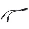 Konsumera elektronik 2st/Lot 25cm 18Awg SAE 1 till 2 SAE Power Extension Cable Y Splitter Adapter Bil Solar Snabbutgåva Koppla bort DC Power Charging Automotive