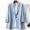 Abiti da donna Blazer Blazer Donna Patchwork alla moda Coreano Chic Primavera Tasche larghe Lady Cappotti eleganti Bottone singolo Capispalla minimalista Manica lunga 230327