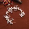 Headpieces Pearl Floral Hair Accessories Children Girls Crown Band Party Festival Band Bridal Headdress Ornament