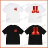 T-shirts voor heren Astro Boy Creative Big Red Shoes Gedrukt Bigred Boot Short Sleeve heren en damespaar Hip Hop T-shirt T230327