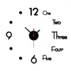 Orologi da parete Decalcomanie timer senza cornice Decorazione rimovibile Adesivo multiuso per orologio Decorazione in acrilico grande orologio