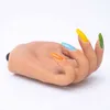 Affichage pratique des ongles Main pratique en silicone avec affichage flexible de réglage des doigts avec support 230325