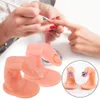 Prática de unhas Exibir a prática de unhas Modelo de plástico macio Hand510pcs Fake unhel arte acrílica gel UV Ferramenta de manicure ajustável de dedão de mão para treinamento 230325