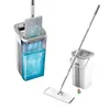 Mops Mop Magic Floor Squeeze Squeeze Mop mit Eimer, flacher Eimer, rotierender Mop zum Waschen von Böden, Haus, Heimreinigung, Reiniger, einfach 230327