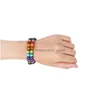 Yoga perlé fait à la main 7 Chakra Arbre de vie Bracelets de charme Pierres de lave Mticolor Perles Corde Bracelet Femmes Hommes Bracelets Dro Dhxlh