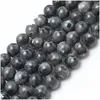 Stone 8mm natuurlijke kralen labradoriet larvikiet ronde los voor sieraden maken 15,5 inch/streng pick maat 4 6 8 10 12 14 mm D DHBOE