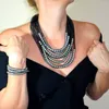 Choker 2023 Designer Luxury Chain Pendant Halsband Kvinnlig uttalande Mesh Match Pearl Boho Gothic Handmade smycken