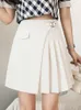 Spódnice Kobiety z wysokim talii spódnice Summer Korean Style Streetwear All-Match Ladies Elegancka plisowana spódnica W1072 230327