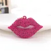 Keychains Crystal Sexy Lip Keychain DIY Metal Rhinestone Holder Chain Vintage Gold Color Pendant Women Personality Party Gift