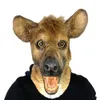 Masques de fête Hyena Animal Mask Wild Dog Overhead Latex Zoo Fancy Party Masquerade Movie 230327