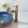 Zlew łazienki krany yanksmart antyczny mosiądz mosiężna kran naczynia wodna wodospad i zamontowany na zimnym pokładzie