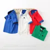 T-shirts d'été décontracté 210 ans enfants vêtements coton à manches courtes col rabattu blanc bleu étoile imprimer enfants garçons t-shirt 230327
