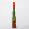 Tubi obliqui in silicone al dettaglio con stelo in silicone da 135 mm di lunghezza per fumare bong in vetro per acqua su mr dabs