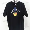 Men's T-Shirts NOAH Fruit Cotton Short Sleeve Men's Large Couple Loose Fit BF Style T-shirt INS Mesh Red Round Neck Women T230327