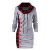 Damen Hoodies Sweatshirts Trendy Plaid Patchwork Lady Sweatshirt Lange Kältebeständig