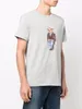 2023 Camiseta masculina de alta qualidade Camiseta Casual Casual Algodão ao ar livre Manga curta Denim Western Little Urs Print T-Shirt S-3xl