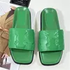 Slide Sandali da donna Pantofole Designer Moda Piattaforma Pelle Gomma Lettera Stampa Fondo piatto Infradito 35-44