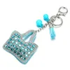 Porte-clés sac chanceux cristal strass porte-clés porte-clés porte-monnaie pour voiture cadeau de noël bijoux Llaveros